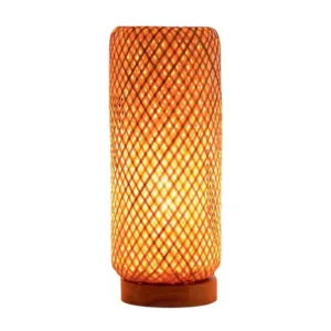 LOOM VASE HELDING LAMP SHADE